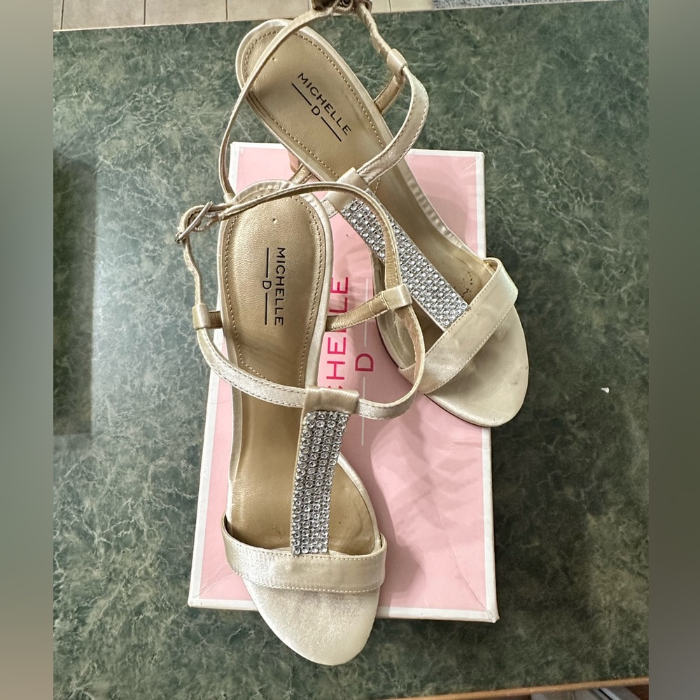 Michelle D, Champagne color, Size 9 , heels